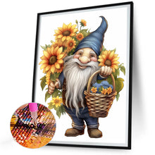 Load image into Gallery viewer, Gnome Holding Sunflowers 30*40CM (canvas) Full Round Drill Diamond Painting
