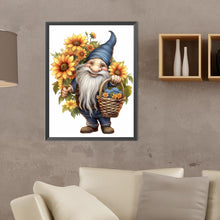 Load image into Gallery viewer, Gnome Holding Sunflowers 30*40CM (canvas) Full Round Drill Diamond Painting
