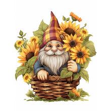 Load image into Gallery viewer, Gnome In Sunflower Basket 30*40CM (canvas) Full Round Drill Diamond Painting
