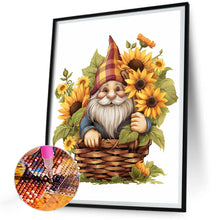 Load image into Gallery viewer, Gnome In Sunflower Basket 30*40CM (canvas) Full Round Drill Diamond Painting
