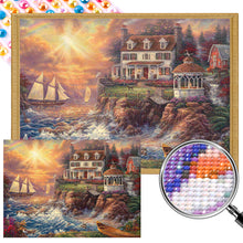 Load image into Gallery viewer, Seaside Town 70*50CM (canvas) Full Round AB Drill Diamond Painting
