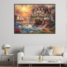 Load image into Gallery viewer, Seaside Town 70*50CM (canvas) Full Round AB Drill Diamond Painting
