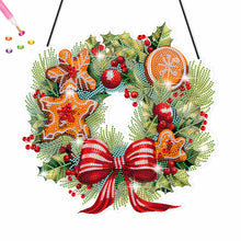 Load image into Gallery viewer, Christmas Special Shaped Diamond Painting Hanging Wreath (Biscuits and Flowers)
