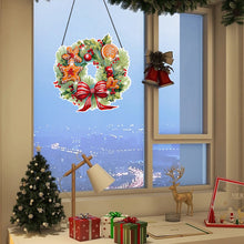 Load image into Gallery viewer, Christmas Special Shaped Diamond Painting Hanging Wreath (Biscuits and Flowers)
