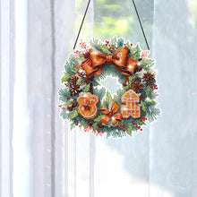 Load image into Gallery viewer, Christmas Special Shaped Diamond Painting Hanging Wreath (Biscuit Wreath)
