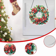 Load image into Gallery viewer, Christmas Special Shaped Diamond Painting Hanging Wreath (Flowers and Biscuits)
