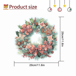 Christmas Special Shaped Diamond Painting Hanging Wreath (Flowers and Biscuits)