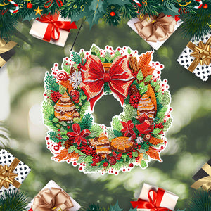 Christmas Special Shaped Diamond Painting Hanging Wreath (Christmas Biscuits)