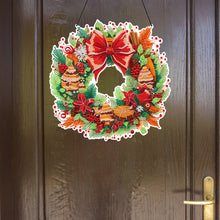 Load image into Gallery viewer, Christmas Special Shaped Diamond Painting Hanging Wreath (Christmas Biscuits)
