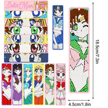 Load image into Gallery viewer, 14 PCS Diamond Painting Bookmarks for Reading Lover(Pretty Guardian Sailor Moon)
