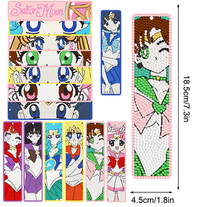 14 PCS Diamond Painting Bookmarks for Reading Lover(Pretty Guardian Sailor Moon)