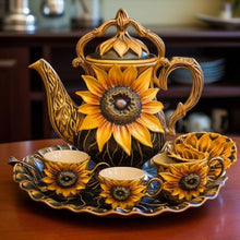 Load image into Gallery viewer, Sunflower Tea Set 30*30CM (canvas) Full Round Drill Diamond Painting
