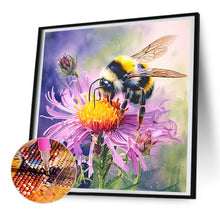 Load image into Gallery viewer, Flower And Bee 30*30CM (canvas) Full Round Drill Diamond Painting
