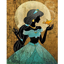 Load image into Gallery viewer, Princess Jasmine Silhouette 40*50CM (canvas) Full Round Drill Diamond Painting
