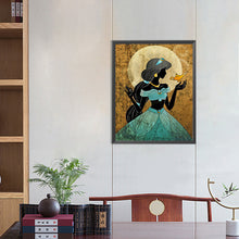 Load image into Gallery viewer, Princess Jasmine Silhouette 40*50CM (canvas) Full Round Drill Diamond Painting
