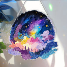 Load image into Gallery viewer, Colourful Clouds Starry Sky Single-Sided Diamond Painting Hanging Pendant (#2)
