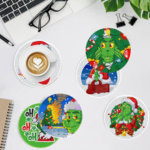 Load image into Gallery viewer, 8 PCS Wooden Diamond Painting Coasters Kits with Holder for Adult Kid (Grinch)
