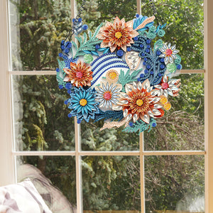 Special Shaped Diamond Painting Wreath Ornament for Home Window Door Decor (#4)