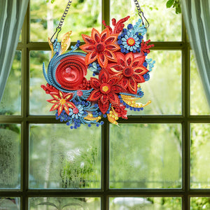 Special Shaped Diamond Painting Wreath Ornament for Home Window Door Decor (#6)