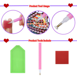Double Sided Special Shape Diamond Painting Mirror Kit Gift for Women Girls (#6)