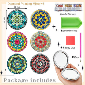 Double Sided Special Shape Diamond Painting Mirror Kit Gift for Women Girls (#3)