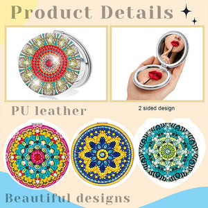 Double Sided Special Shape Diamond Painting Mirror Kit Gift for Women Girls (#4)