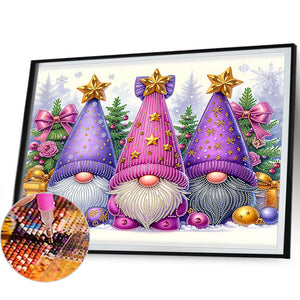 Goblin Gnome¡¤Purple 40*50CM (canvas) Partial Special-Shaped Drill Diamond Painting