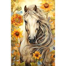 Load image into Gallery viewer, Sunflower Horse 40*60CM (canvas) Full AB Round Drill Diamond Painting
