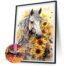 Load image into Gallery viewer, Sunflower Horse 40*60CM (canvas) Full AB Round Drill Diamond Painting
