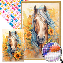 Load image into Gallery viewer, Sunflower Horse 40*60CM (canvas) Full AB Round Drill Diamond Painting
