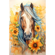 Load image into Gallery viewer, Sunflower Horse 40*60CM (canvas) Full AB Round Drill Diamond Painting
