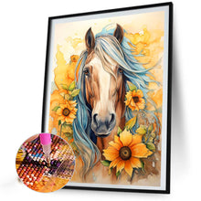 Load image into Gallery viewer, Sunflower Horse 40*60CM (canvas) Full AB Round Drill Diamond Painting
