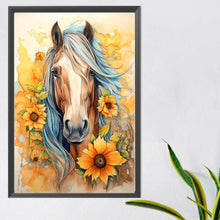 Load image into Gallery viewer, Sunflower Horse 40*60CM (canvas) Full AB Round Drill Diamond Painting
