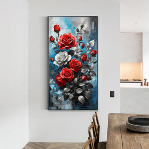 Roses 40*70CM (canvas) Full Round Drill Diamond Painting