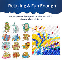 Load image into Gallery viewer, 43 PCS Diamond Painting Sticker Gem Sticker for Boy Gift (Dolphin Duck Pig)
