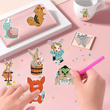 Load image into Gallery viewer, 35 PCS Diamond Painting Sticker Gem Sticker for Boy Gift (Elephant Panda Lion)
