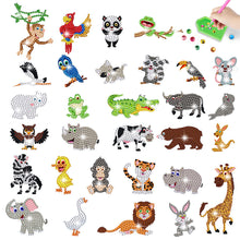 Load image into Gallery viewer, 30 PCS Diamond Painting Sticker Gem Sticker for Boy Gift (Frog Parrot Monkey)
