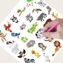 Load image into Gallery viewer, 30 PCS Diamond Painting Sticker Gem Sticker for Boy Gift (Frog Parrot Monkey)
