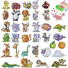 Load image into Gallery viewer, 35 PCS Diamond Painting Sticker Gem Sticker for Boy Gift (Milk Cow Tiger Rabbit)
