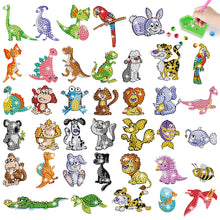 Load image into Gallery viewer, 38 PCS Diamond Painting Sticker Gem Sticker for Boy Gift (Dinosaur Bee Turtle)
