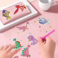 Load image into Gallery viewer, 38 PCS Diamond Painting Sticker Gem Sticker for Boy Gift (Dinosaur Bee Turtle)
