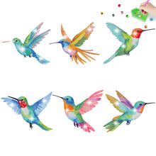 Load image into Gallery viewer, 6 PCS Christmas Diamonds Painting Stickers Kit for Boy Girls Gift (Hummingbird)
