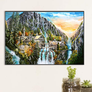 Landscape Castle 60*40CM (canvas) Full Round Drill Diamond Painting