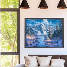 Load image into Gallery viewer, Snow Mountain Scenery 40*30CM (canvas) Full Square Drill Diamond Painting
