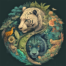 Load image into Gallery viewer, Yin Yang Tiger 50*50CM (canvas) Full Square Drill Diamond Painting
