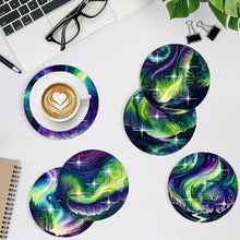 Load image into Gallery viewer, 8 PCS Wooden Diamond Painting Art Coasters Kits with Holder (Gorgeous Aurora)
