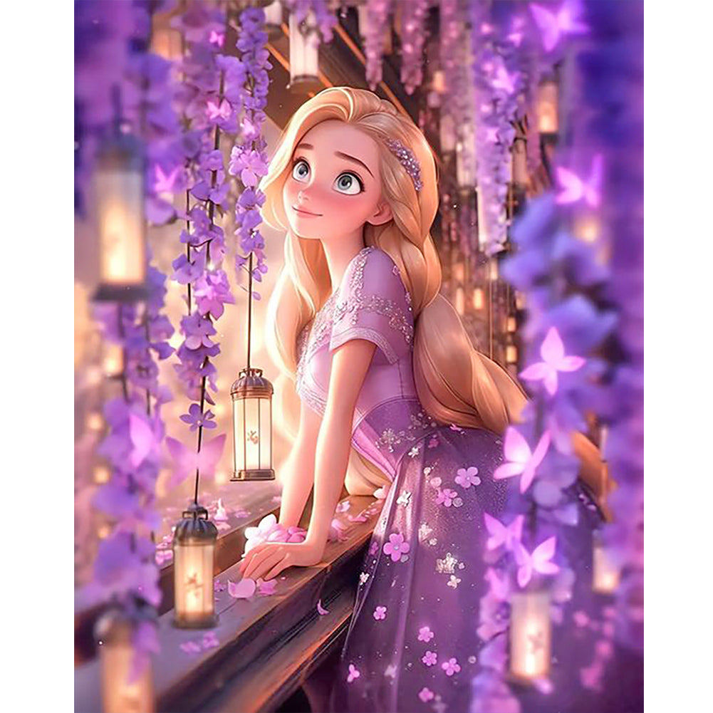 Disney Princess-Rapunzel 40*50CM (canvas) Full Round Drill Diamond Painting