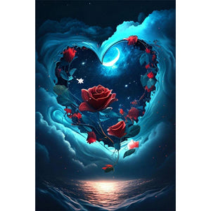 Rose Waves 40*60CM (canvas) Full AB Round Drill Diamond Painting