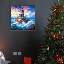 Load image into Gallery viewer, Sea Lighthouse 40*40CM (canvas) Full Round Drill Diamond Painting
