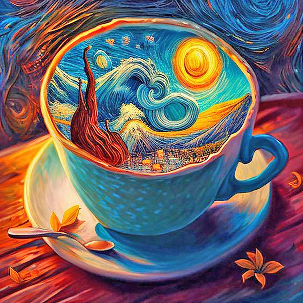 Starry Sky Coffee 40*40CM (canvas) Full Round Drill Diamond Painting